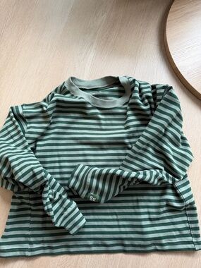 Daily Drills Green Striped Long-Sleeve Tee